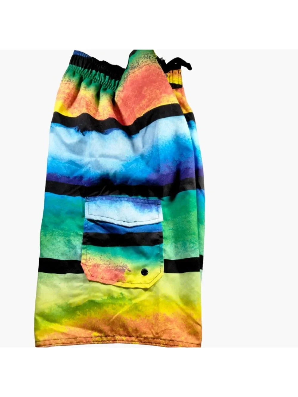 Hang Ten Swim Trunks Board Shorts Boys M Medium Striped Summer Beachy Pool